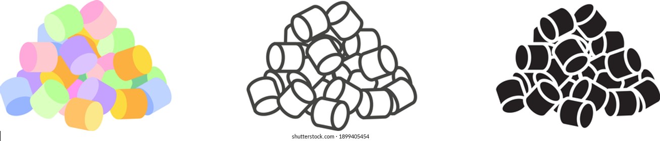 marshmallow icon, logo vector illustration