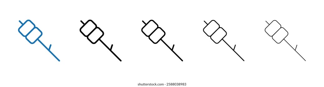 Marshmallow icon Outline vector logo for web ui