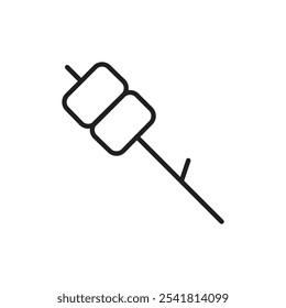 Marshmallow icon Vector de contorno para Web ui