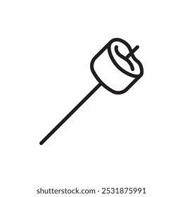 Ícone Marshmallow Contorno fino simples