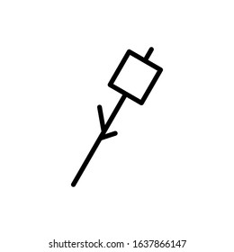 Marshmallow icon, snack vector trendy design template illustration.