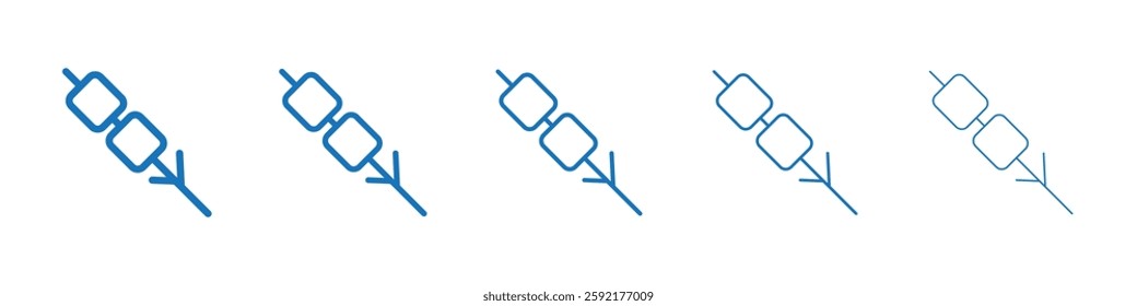 Marshmallow icon Symbol collection thin outline set