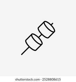 Marshmallow icon in tree different line stroke sizes.