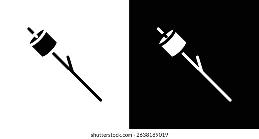 Marshmallow icon Vector in flat style. Collection silhouettes