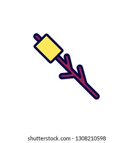 Marshmallow Icon Vector Illustration in Filled Style for Any Purpose