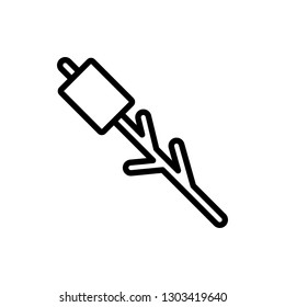 Marshmallow Icon Vector Illustration in Line Style for Any Purpose