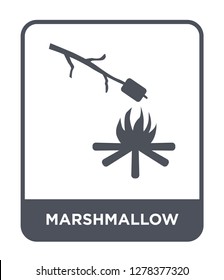 marshmallow icon vector on white background, marshmallow trendy filled icons from Camping collection, marshmallow vector illustration