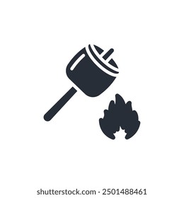 marshmallow icon. vector.Editable stroke.linear style sign for use web design,logo.Symbol illustration.