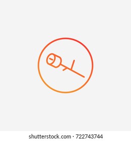 Marshmallow icon.gradient illustration isolated vector sign symbol