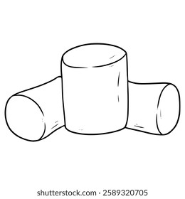 marshmallow illustration hand drawn isolated vector