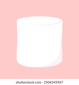 Marshmallow isolated on pink background. Marshmallow vector.