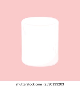 Marshmallow isolated on pink background. Marshmallow vector.