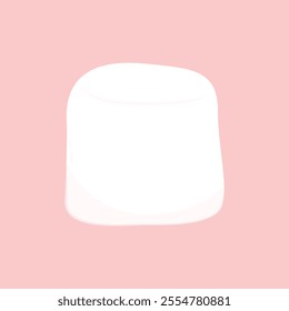 Marshmallow isolated on pink background. Marshmallow vector.