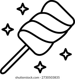 Marshmallow Linie Vektor Icon Design