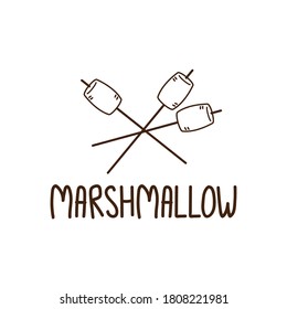 Marshmallow logo design. Marshmallow symbol vector.