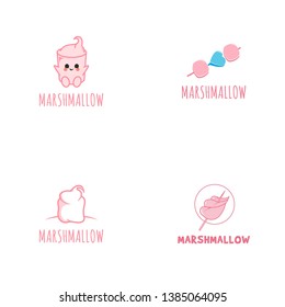 Marshmallow Logo Vector Design Template