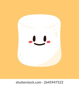 vetor de mascote marshmallow. design de personagem marshmallow.