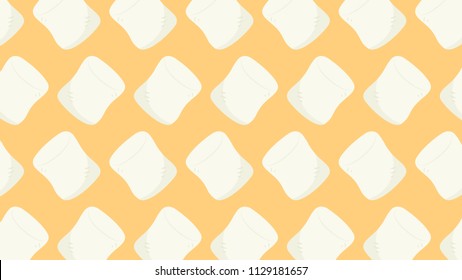 Marshmallow pattern vector. free space for text. wallpaper. background.