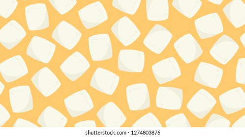 marshmallow pattern vector. wallpaper. free space for text.