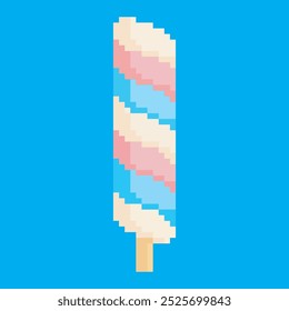 Marshmallow pixel art, Ilustración vectorial sobre fondo aislado.