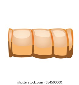 Marshmallow Platform - Brown Round Shape Landing Cartoon Vector