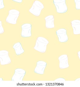 Marshmallow seamless vector pattern