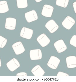 Marshmallow. Seamless vector pattern