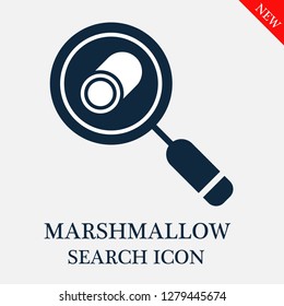 Marshmallow search icon. Editable Marshmallow search icon for web or mobile.