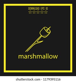 marshmallow sketch vector icon