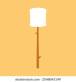 Pau de marshmallow. Design de logotipo Marshmallow. Ícone do White Marshmallow.