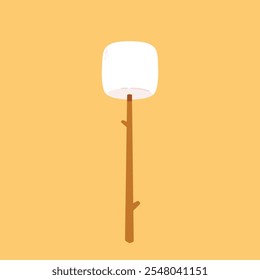 Pau de marshmallow. Design de logotipo Marshmallow. Ícone do White Marshmallow.