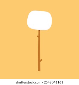 Pau de marshmallow. Design de logotipo Marshmallow. Ícone do White Marshmallow.