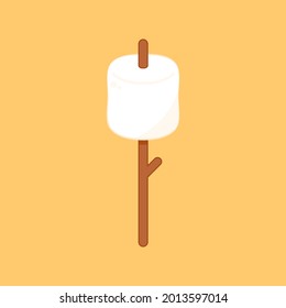Marshmallow and stick vector. free space for text. wallpaper. background.
logo. symbol.