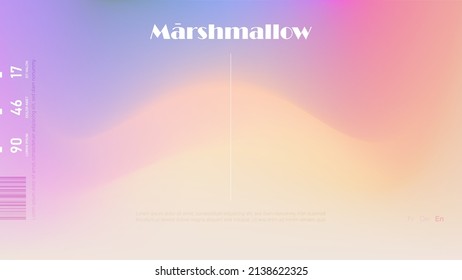 Marshmallow theme gradient background design. Neon fluid walllpaper with brigh blending colors.