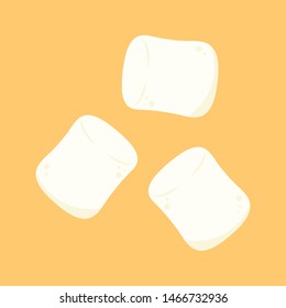 Marshmallow vector. free space for text. copy space.