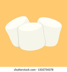 Marshmallow vector. free space for text. wallpaper. copy space.