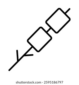Marshmallow Vector Line Icon Design