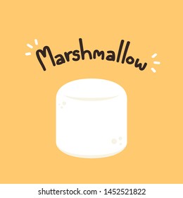 Marshmallow vector. wallpaper. free space for text. Marshmallow logo design.