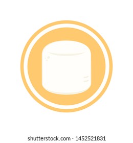 Marshmallow vector. wallpaper. free space for text. Marshmallow logo design.