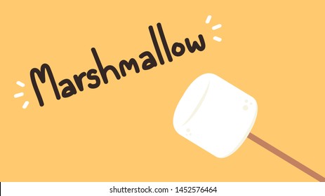 Marshmallow vector. wallpaper. free space for text. Marshmallow poster.