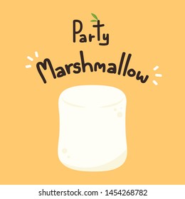 Marshmallow vector. wallpaper. free space for text. logo design.