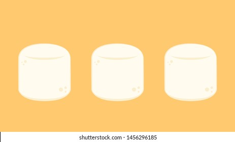 Marshmallow vector. wallpaper. free space for text. logo design.