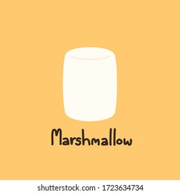 Marshmallow vector. wallpaper. free space for text. background.