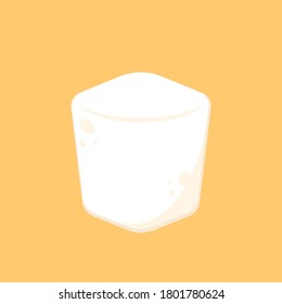 Marshmallow-Vektorgrafik. Tapete. freier Platz für Text. Hintergrund.