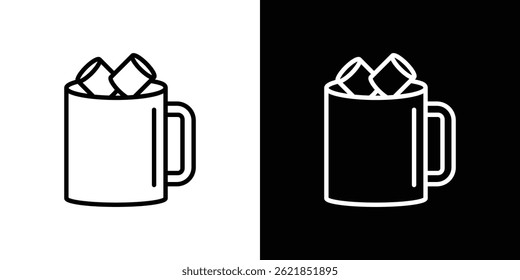 Marshmallows Mug icon concept stroke on white background