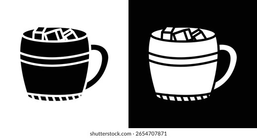 Icono de la taza de los malvaviscos de un Vector de estilo plano