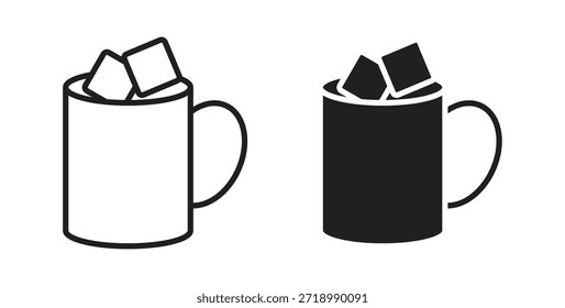 Marshmallows Becher Symbol für mobile App, bearbeitbare Designs