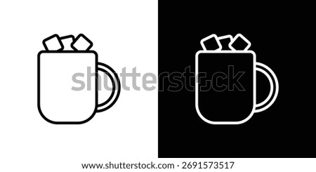 Marshmallows Mug icon. Thin linear vectors pack