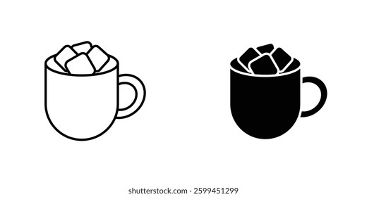 Marshmallows Mugicons for ui. vector illustration