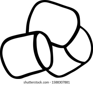 marshmallows vector on white background